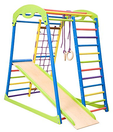 Kinder Aktivitätsspielzeug Sportwood Kletterturm mit Rutsche Spielcenter Spielplatz, EU-Warenlager, Zertifikat!