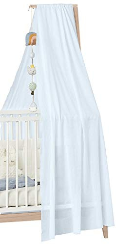 dusty blue - Himmel für Linea Babybett und Luna Babybett - OHNE Himmelgestell