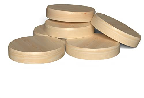 Heimatspäne Querholzplättchen Fichte [15 Stück - Ø50mm] - Konusplättchen aus natürlichen Fichtenholz unbehandelt, Querholzdübel zum Ausbessern von Astlöchern