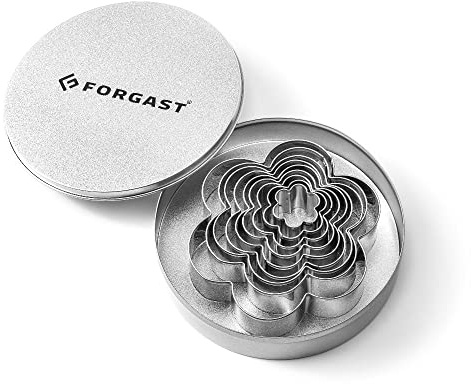 Forgast 9x Edelstahl Ausstechformen | Blumen | Brotausstechformen für Kinder | Ausstecher | Ausstechform | Keksausstecher | Plätzchenausstecher | Keksschneider | für Kekse, Marzipan, Plätzchen
