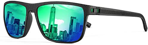 HENGOSEN Sunglasses Mens Polarised, Classic Vintage Sun Glasses, Lightweight Frame UV400 Protection for Driving Fishing Cycling
