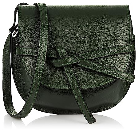 FIRENZE ARTEGIANI. Aladei Umhängetasche für Damen, Echtleder, 21 x 10 x 19 cm, Farbe: Dunkelgrün, Dunkelgrün, Utility