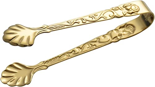 Küchenzange, Vintage-Rose-Relief, Edelstahl, Eiswürfelklammern, Zuckerzange, Lebensmittelklammern, Mini-Küchen-Servierzange, Tee, Kaffee, Bar-Zubehör, Zange