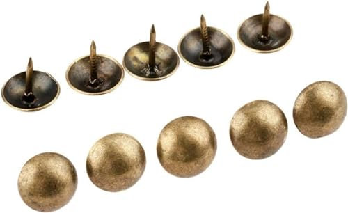 Reißnägel, dekorative Reißzwecken, Bronze-Innennägel, Schmuckschatulle, Weinkiste, Sofa-Dekorationsnägel, Reißzwecken, Reißzwecken, Türnägel, Hardware-Werkzeuge 9 mm 100 Stück Übliche und praktische B