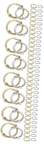 STOBOK 4 Sets Schmuckherstellungs-essentials Runde Perlenrahmen Doppellöcher Für Halsketten Armbänder Ohrringe Zubehörrahmen 40 Stück * 4