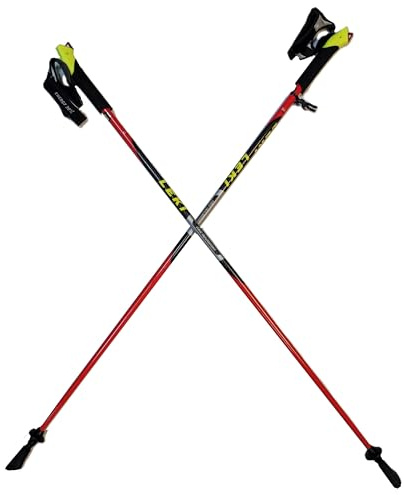 LEKI Nordic Walking Pacer HM Carbon Trekking Poles Red 120cm