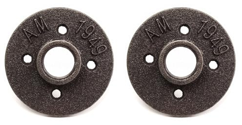 2 Stück 3/4 Zoll DN20 Bodenflansch Rohr Flansch mit 4 Löchern für Rohr Wasserhahn Wandregal Boden DIY Handwerk Dekoration