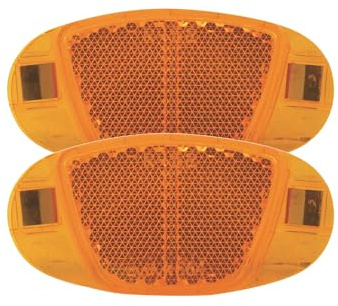 cyclingcolors 2X Speichenreflektoren Fahrrad orange mit Sicherheitsclips 60mm Reflektoren Set MTB rennrad