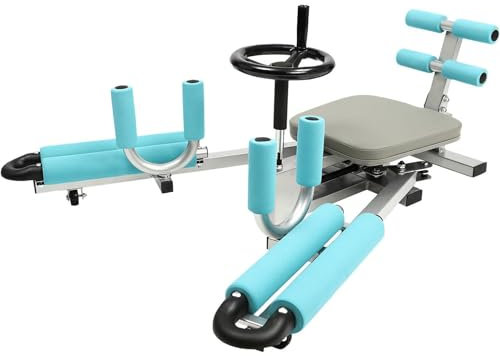 Mixtric Beinstrecker Maschine Mit 150 Kg, Trainingsmaschine Für Die Beinstrecker, Spaltmaschine Mit Robustem Stahlrahmen, Spaltmaschine Für Das Heim-Fitnessstudio,Blau