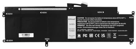 KHlove 34Wh XCNR3 Batterie pour Dell Latitude 13 7370 E7370 Ultrabook Serie XCNR3 0XCNR3 WY7CG MH25J P63NY N3KPR 4H34M G7X14 0G7X14 Notebook Battery