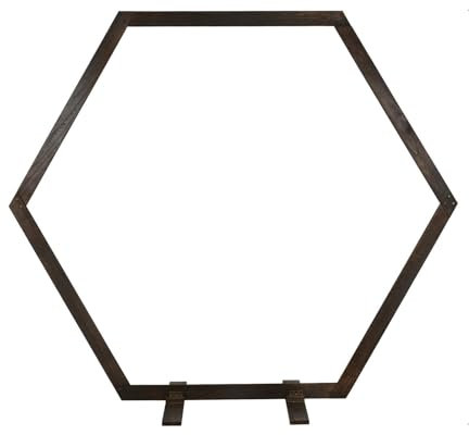Hexagonal Wooden Wedding Arch for Wedding Ceremony and Party Decorations Rustic Outdoor and Indoor Garden Decor for Birthday Parties