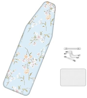 yazilan Copriasse da Stiro in Cotone, Ispessito - Design 2 in 1, Coperchio per ASSE da Stiro A Vapore - 157x58cm, Super Permeabile al Vapore, per Assi da Stiro Grandi