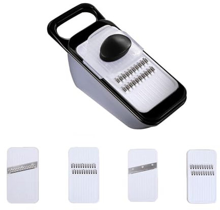 graters for Kitchen, Manual Vegetable Grater and Slicer - Multifunctional Kitchen Tool for Carrots, Potatoes, Onions, Ginger, Garlic, Cheese & Fruits (Black*1pcs)