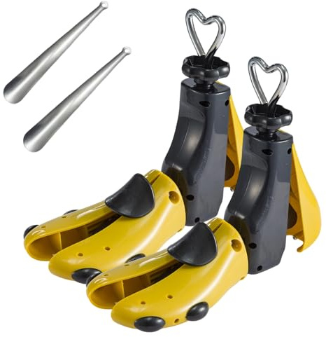 M.J COMFY-LIFE Universal Shoe Stretcher with a Metal shoe horn – Adjustable Length/Width Expander Boot Widener Stretch Left/Right Use for Tight Shoes | Fits Flats, Sneakers Men Women