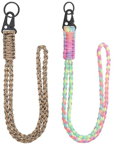 Cordon Tour De Cou En Paracorde, Tour De Cou Badge, Tour De Cou Clef, Porte Badge Lanière Avec Lanière Tressée, Lanyard Strap Neck Cordon Porte-Badge Pour Clés Téléphone Portable Appareils Photo