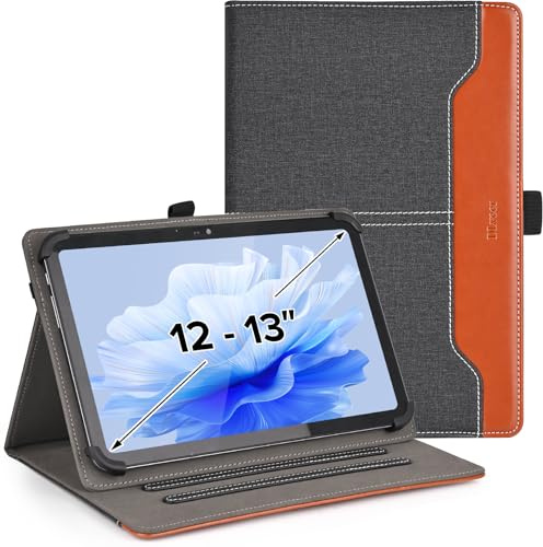 Funda Universal para Tabletas 12-13,Multivista Piel Sintética con Bolsillo