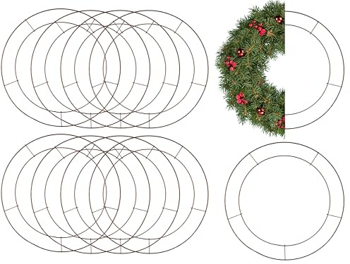 12inch Wire Rings For Wreath Making, 10pcs, 30cm Wreath Rings, Ideal for Christmas Crafts, Wreath Making