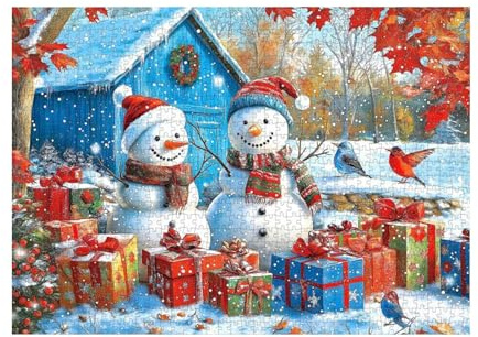 Puzzle, 1000 Teile Familienspiel, Puzzle für Weihnachtsdekoration, Für Neues Jahr Wohnung Esszimmer Zimmer Frauen Freunde Geburtstag