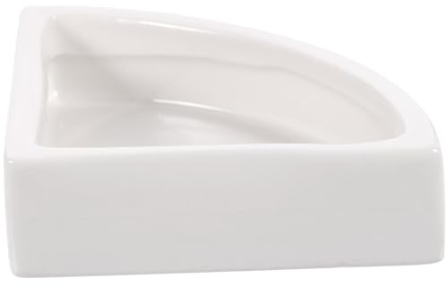 BESPORTBLE Ciotola per Cibo e Acqua per Rettili in Ceramica, Piatto Triangolare Compatto per Lucertole e Gechi, Accessorio per Terrari Ad Uso Quotidiano