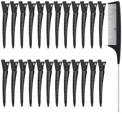 Ruvan 24 Stück Haarklammers, Haarclips, Alligator Clips Keine Spur Haarklammer Haarclips Zum Stylen Haarklammern Friseurbedarf, Für Damen Mädchen Salon Haarstyling