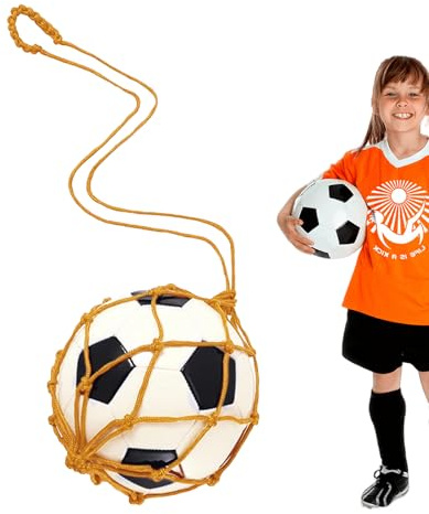 Genérico Rete per palloni da calcio, rete per palloni da calcio, con chiusura a coulisse, per riporre pallavolo, porta una sola palla, multifunzionale
