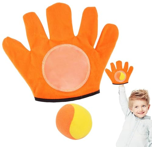 Generico I bambini lanciano il giocattolo della della palla, Beach Toss Catch Toy Set Beach Ball Catch Guanti Pagaia, Palla giocattolo da spiaggia che gioca a Toss Game Ball Stress Toys for Outdoor