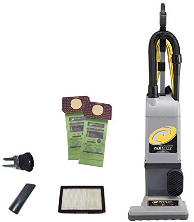 ProForce 1200XP Commercial Vacuum Cleaner Heavy Duty 12 Inch Dual Motor Bagged ProLevel Filtration & HEPA Media - For Industrial Hospitality Residences Hotels Office Buildings Retail Spaces CRI Silver