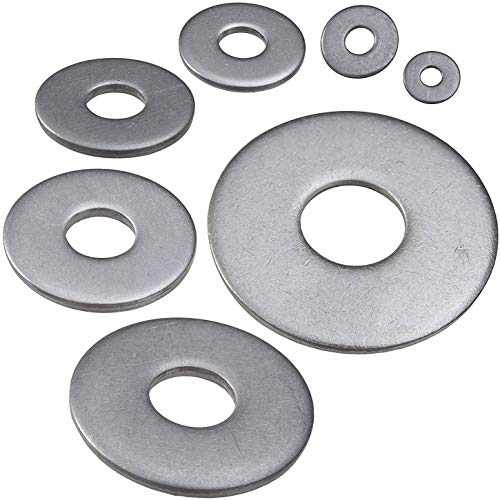 100 Stück Edelstahl Unterlegscheiben M6 (6,4) DIN 9021 - rostfreie Karosseriescheiben A2 / V2AAISI 304