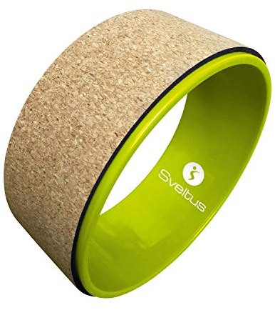 Sveltus Roue de Yoga en Liège Rad, Grün/Kork, one Size