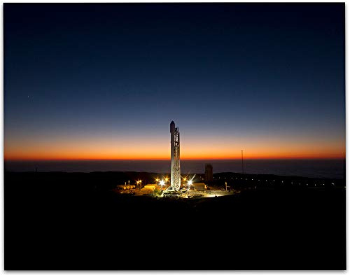 Astronomy Poster - SpaceX Falcon 9 Vertical on the Pad at Vandenberg - 11x14 Unframed Art Print - Vintage Posters for Dark Academia, Space Poster for Astronomers and Space Exploration Enthusiasts