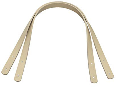 SUPVOX 2 Pezzi Manici Per Borse in Pelle Pu Con Rivetti, 60cm Tracolla Di Ricambio Per Borsette, Accessori Fai-Da-Te Per Donna, Beige