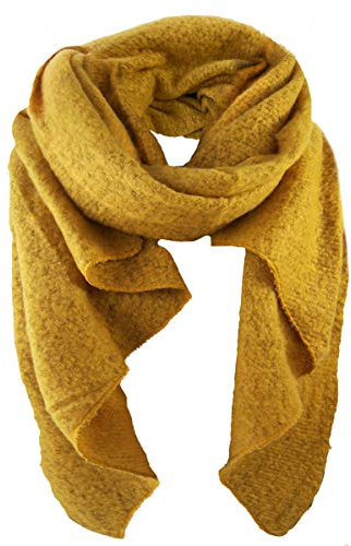 Niklarson Schal XXL Raute senf curry 220x60cm Damen Tuch Plaid T5053