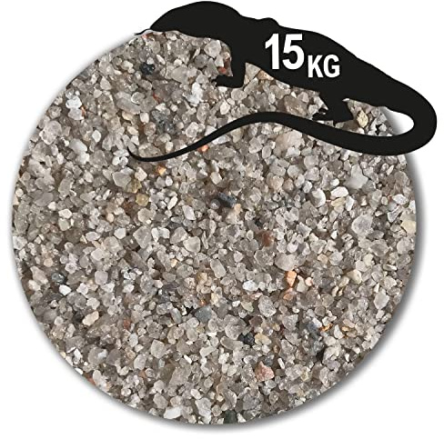 Anbobo Müller GmbH - Terrarien Sand/Terrarien Kies - 15 KG - 0,6-2,0mm hellgrau grau mehrfach gewaschen hochrein Deutsche Zertifizierung