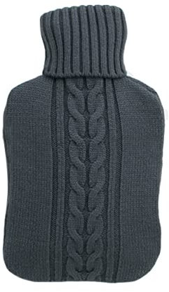 COHEALI Wärmflaschenhülle Strickbezug Wärmflaschenhülle 36x18x1cm Grau