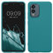 kwmobile Custodia Compatibile con Nokia X30 5G Cover - Back Case per Smartphone in Silicone TPU - Protezione Gommata - petrolio matt