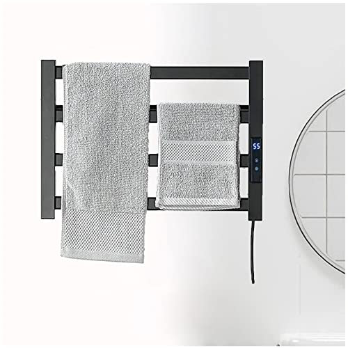 VVLXRIC Scalda Asciugamani Elettrico da Bagno, con Timer Riscaldamento Uniforme Arredo Bagno Porta Asciugamani, Termoarredo Elettrico da Parete,470x300mm