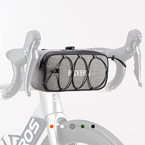 ROCKBROS Road to Sky Fahrrad Lenkertasche Vordertasche, Reflekrierend | Fahrradtasche Fronttasche Wasserabweisend für MTB, Rennrad, City-Rad Grau