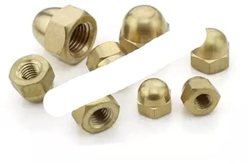1-20 Stück/Lot DIN1587 Messing-Hutmuttern M3 M4 M5 M6 M8 M10 M12 Kupferbronze Messing Hutmutter Hutmuttern mit Hutrundkopf-Sechskantmuttern-M10 2 Stück