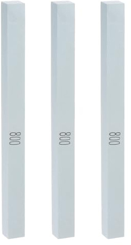 QUARKZMAN 3pcs Pierres à aiguiser 800 grains 5,9 x 0,47 x 0,47 Rectangle en carbure de silicium vert Pierre à aiguiser pour couteau