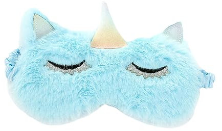 FRCOLOR Einhorn-design Schlafmaske Für Erwachsene Flauschige Augenmaske Atmungsaktiv Ohne Druck Zum Schlafen Reisen Arbeiten Nickerchen