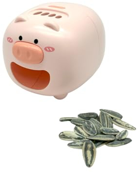 Pelamatic - Pelapatate elettrico al girasole con design a maialino - Facile da usare, sicuro e divertente per tutta la famiglia, ideale per snack