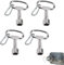 TREABEAR 8mm Vierkantschlüssel 4pcs mit 4 Karabinern, Vierkantschlüssel 8mm Innen, Schaltschrankschlüssel, Vierkantschlüssel 8mm, Entlüftungsschlüssel, Heizungsentlüftungsschlüssel,Dornschlüssel 8mm