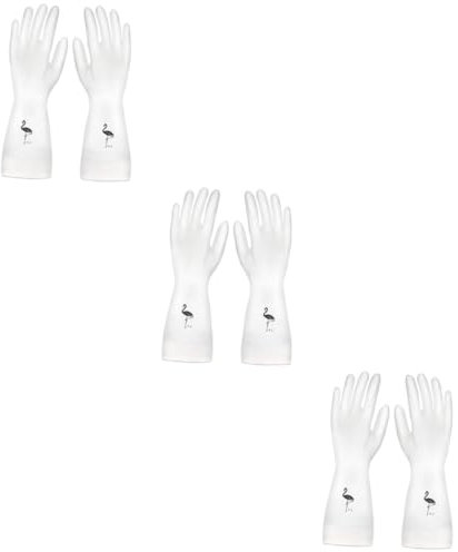Healvian 3pcs Rubber Gloves for Men Women Heat Resistant Cooking Gloves Home Kitchen