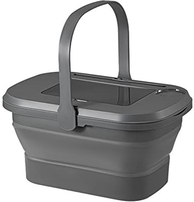 Limtula Outdoor-Campingbedarfskorb, faltbar, tragbar, Einkaufskorb, multifunktionaler Tisch, zusammenklappbarer Eimer