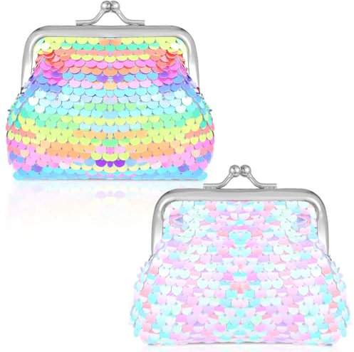 2 Stück Kleine Geldbörse Damen Münzbörsen Für Damen Portemonnaie Münzbeutel Mini Münzbeutel Süße Münzbörse Geldbörse Geldbeutel Nylon Geldbörse Portemonnaie Geldbeutel Beutel Für Damen Mädchen