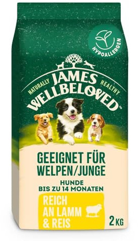 James Wellbeloved Dog Puppy Hypoallergenic Dry Food Lamb and Rice 2 kg