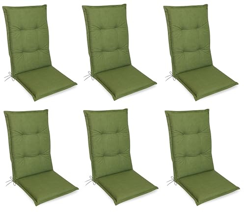 Gardissimo 6er Set Premium Hochlehner Grün, 120 x 50 x 8 cm