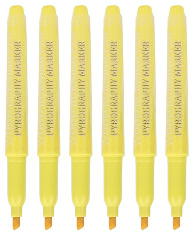 6pcs Pyrographie Holz Brennstift Marker Weites Tipp Verblassen Resistente Scorch -Stiftmarker für Holzbearbeitungsprojekte Handwerk, Personalisieren Sie Holzarbeiten für das Handwerkungsbegeisterte