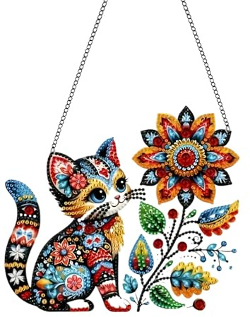 LUMOOM Attrape-Lumière pour Fenêtre, Attrape-Soleil Grand, Décoration Suspendue pour Branches, Décorations Fenêtre Oiseaux, Décoration pour Fenêtre, Attrape-Soleil Moderne (F)