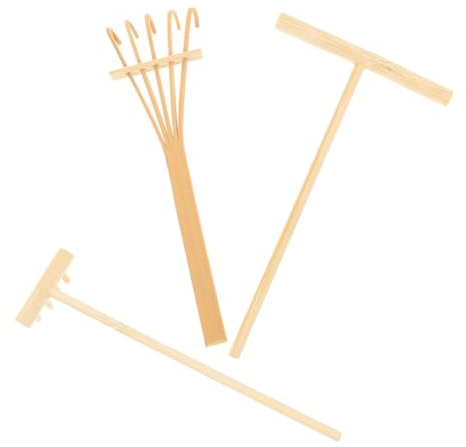 Gatuida Zen Garden Rake Miniature Rake Tool for Sandbox Desktop Craft Garden Decoration